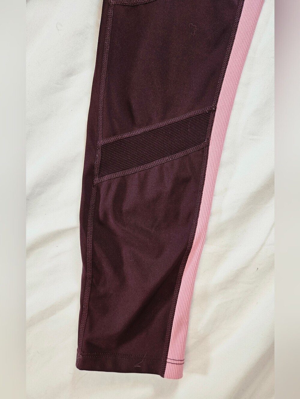 Tangerine Womens Purple & Pink Side Panel Elastic Waist Athletic Leggings Sz Med - Picture 4 of 14